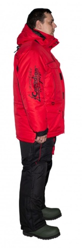 Зимний костюм для рыбалки Canadian Camper Snow Lake Pro цвет Black/Red (3XL) фото 8